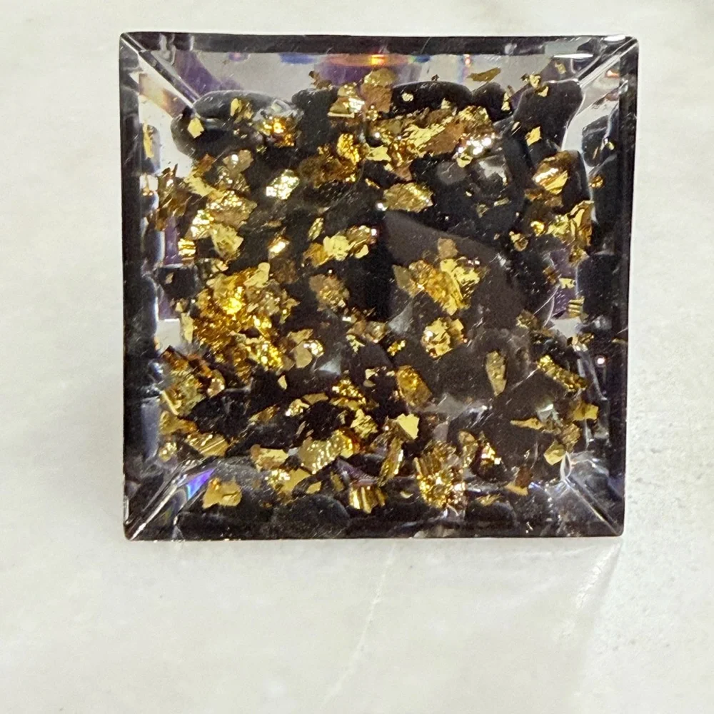 Amethyst Orgonite Pyramid Decorative Home Accent - Picture 6 of 7